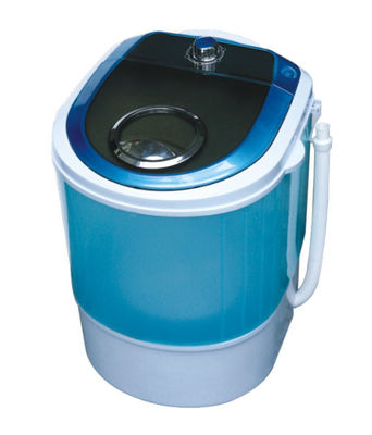China Blue Portable Quiet Single Tub Washing Machine With Dryer 2.8 Kg Transparent Plastic Cover supplier