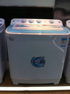 China Compact  Big Capacity Semi Automatic Washing Machine With Steel Tub  Four Knobs supplier