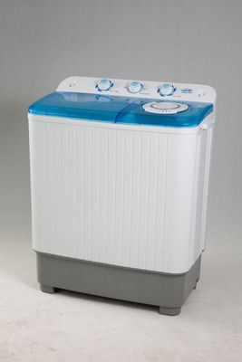 China Blue Plastic Cover Full Size Twin Tub Washing Machine With Spin Dryer 214 Pcs Load supplier