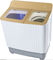 High Efficiency Portable Washing Machine Twin Tub With Spinner Golden Glass Cover supplier